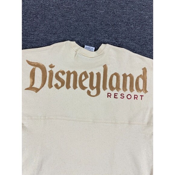 Spirit Jersey Sweater Adult 2XL XXL Beige Disney Mickey Santa Sequined Holiday - Picture 11 of 16